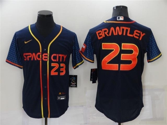 Houston Astros #23 Michael Brantley 2022 Navy City Connect Flex Base Jersey