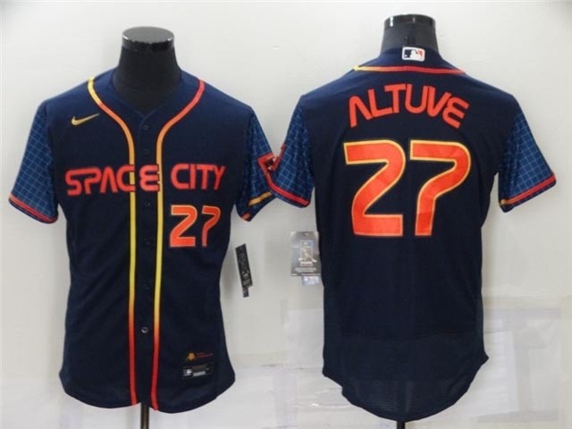 Houston Astros #27 Jose Altuve 2022 Navy City Connect Flex Base Jersey