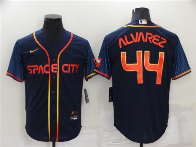 Houston Astros #44 Yordan ?lvarez 2022 Navy City Connect Cool Base Jersey