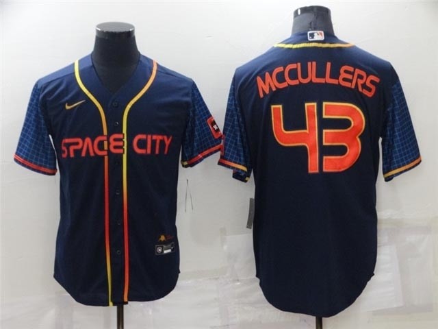 Houston Astros #43 Lance McCullers Jr. 2022 Navy City Connect Cool Base Jersey