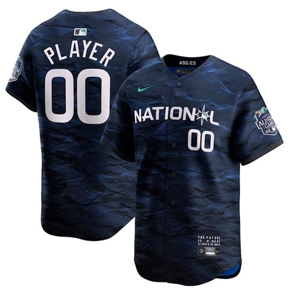 Men's Atlanta Braves Active Player Custom Navy 2023 All-Star Cool Base Stitched Baseball Jersey(Name and number remark in comment column)