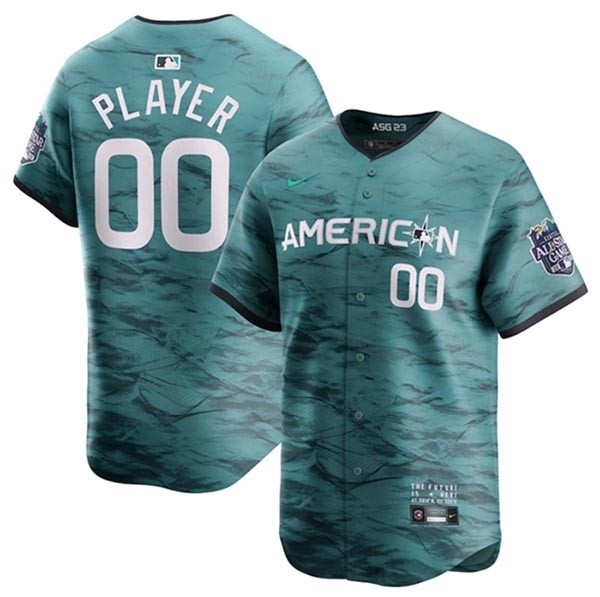 Men's New York Yankees Active Player Custom Teal 2023 All-Star Cool Base Stitched Baseball Jersey(Name and number remark in comment column)