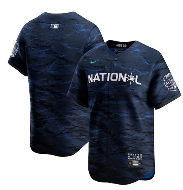 Men's San Diego Padres Blank Navy 2023 All-Star Cool Base Stitched Baseball Jersey