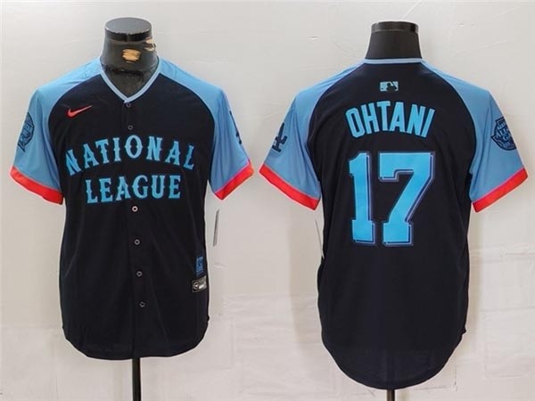 National League #17 Shohei Ohtani Navy 2024 MLB All-Star Game Limited Jersey