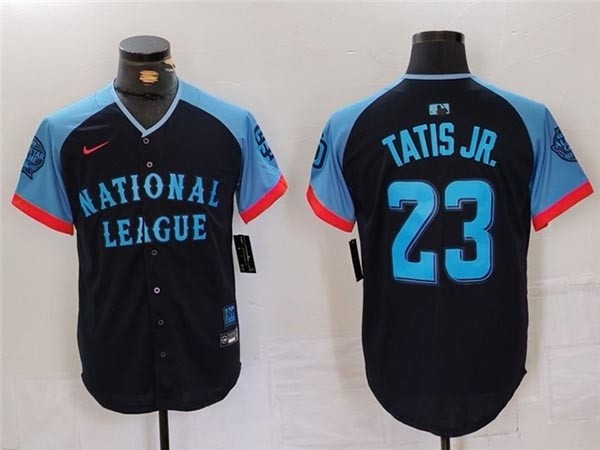 National League #23 Fernando Tatis Jr. Navy 2024 MLB All-Star Game Limited Jersey