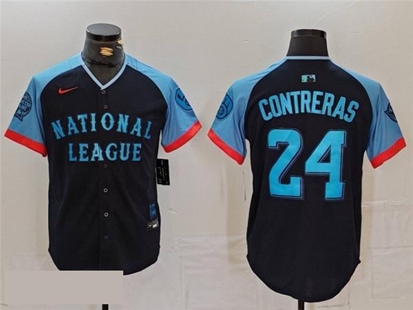 National League #24 William Contreras Navy 2024 MLB All-Star Game Limited Jersey