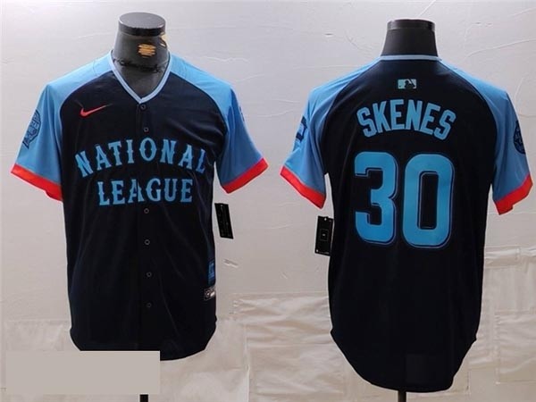 National League #30 Paul Skenes Navy 2024 MLB All-Star Game Limited Jersey