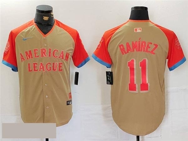 American League #11 Jose Ramirez Cream 2024 MLB All-Star Game Limited Jersey