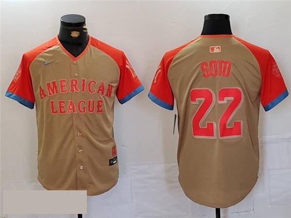 American League #22 Juan Soto Cream 2024 MLB All-Star Game Limited Jersey