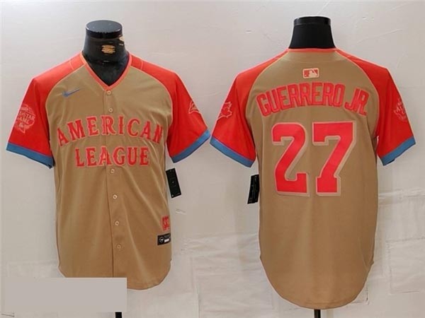 American League #27 Vladimir Guerrero Jr. Cream 2024 MLB All-Star Game Limited Jersey