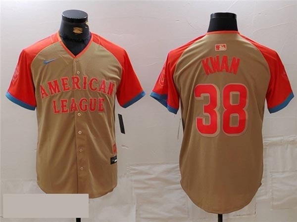 American League #38 Steven Kwan Cream 2024 MLB All-Star Game Limited Jersey