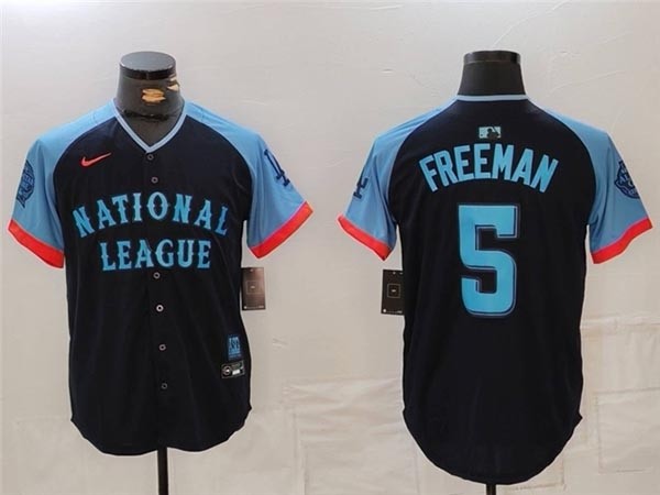 Men's National League #5 Freddie Freeman Navy 2024 MLB All-Star Game Limited Jersey