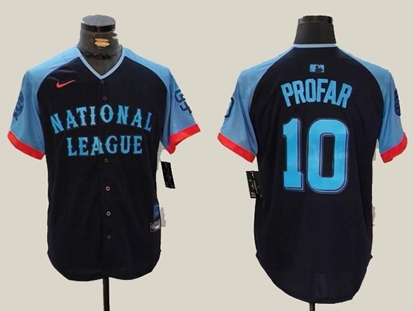 Men's National League #10 Jurickson Profar Navy 2024 MLB All-Star Game Limited Jersey