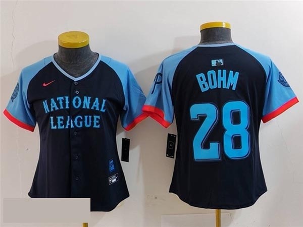 Women's National League #28 Alec Bohm Navy 2024 MLB All-Star Game Limited Jersey