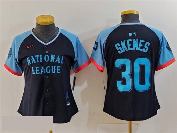 Women's National League #30 Paul Skenes Navy 2024 MLB All-Star Game Limited Jersey