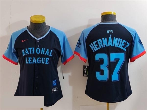 Women's National League #37 Teoscar Hernandez Navy 2024 MLB All-Star Game Limited Jersey