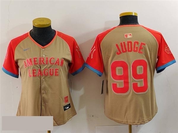 Women's American League #99 Aaron Judge Cream 2024 MLB All-Star Game Limited Jersey