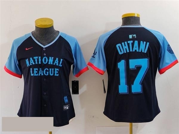 Women's National League #17 Shohei Ohtani Navy 2024 MLB All-Star Game Limited Jersey