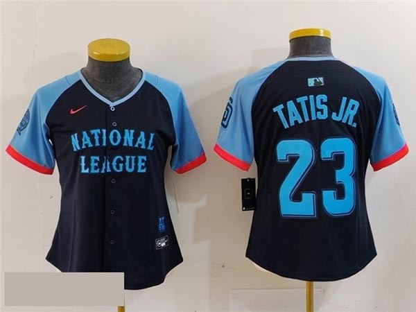 Women's National League #23 Fernando Tatis Jr. Navy 2024 MLB All-Star Game Limited Jersey