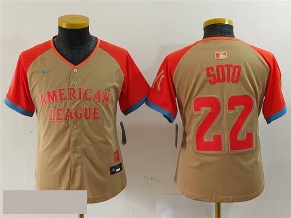 Youth American League #22 Juan Soto Cream 2024 MLB All-Star Game Limited Jersey