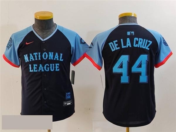 Youth National League #44 Elly De La Cruz Navy 2024 MLB All-Star Game Limited Jersey