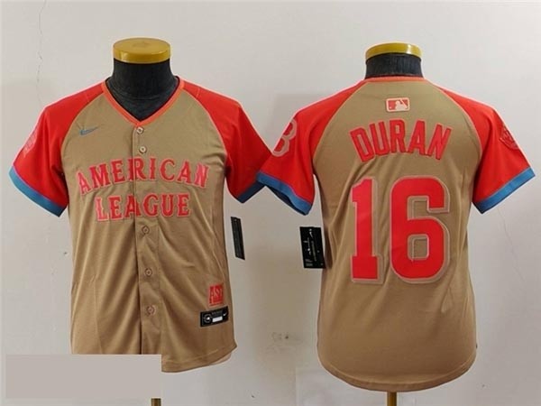 Youth American League #16 Jarren Duran Cream 2024 MLB All-Star Game Limited Jersey