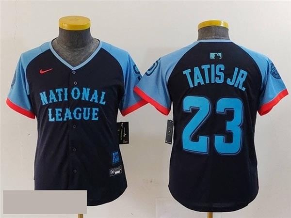 Youth National League #23 Fernando Tatis Jr. Navy 2024 MLB All-Star Game Limited Jersey