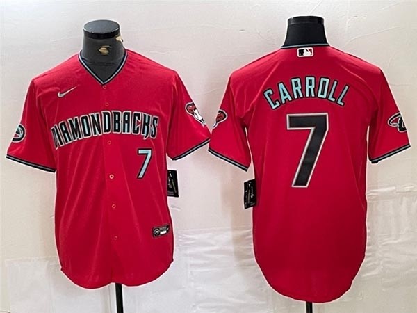 Men's Arizona Diamondbacks #7 Corbin Carroll Red Limited Jersey