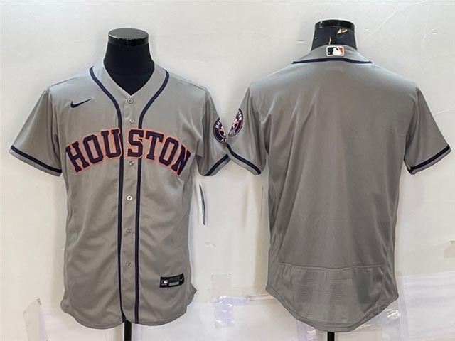 Men's Houston Astros Gray Flex Base Team Jersey