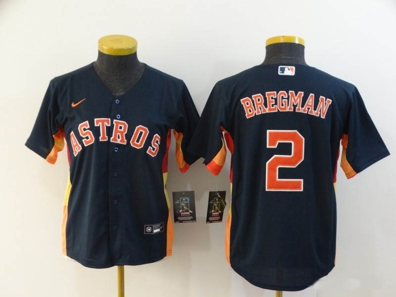 Women Houston Astros #2 Alex Bregman Navy 2020 Nike Cool Base Jersey