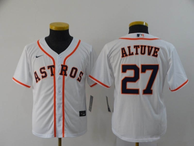 Women Houston Astros #27 Jose Altuve White 2020 Nike Cool Base Jersey