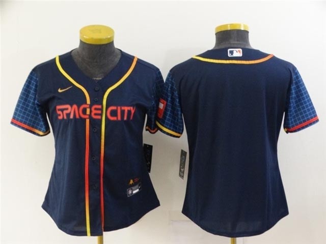 Women's Houston Astros Blank 2022 Navy City Connect Cool Base Team Jersey