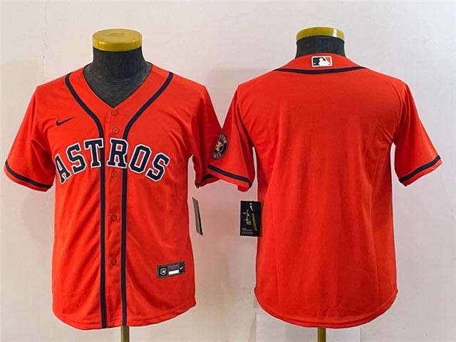 Youth Houston Astros Orange Cool Base Team Jersey