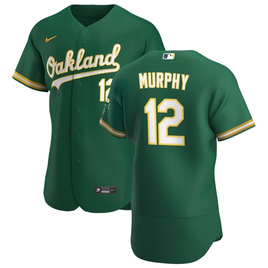 Men's Oakland Athletics #12 Sean Murphy Nike Kelly Green Alternate 2020 Authentic Player MLB Jersey