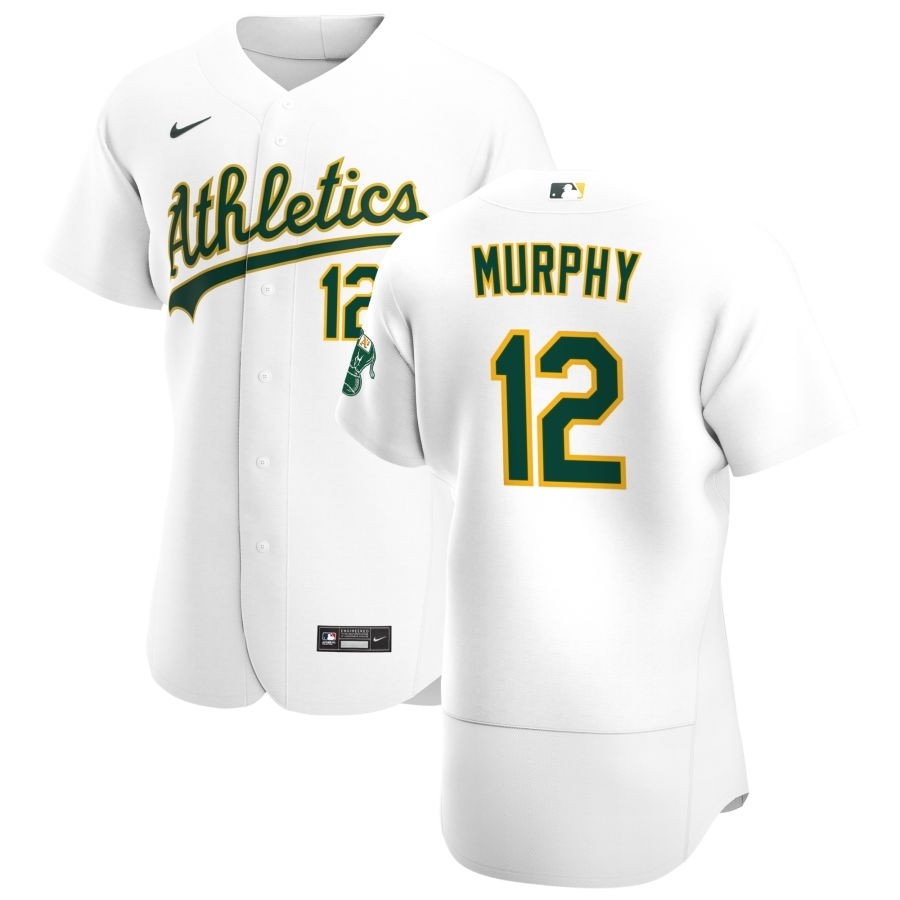 Men's Oakland Athletics #12 Sean Murphy Nike White Home 2020 Authentic Player MLB Jersey