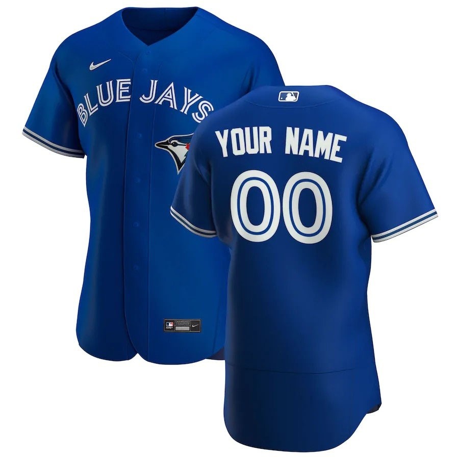 Men's Toronto Blue Jays Custom Nike Royal Alternate 2020 Authentic Flexbase MLB Jersey(Name and number remark in comment column)