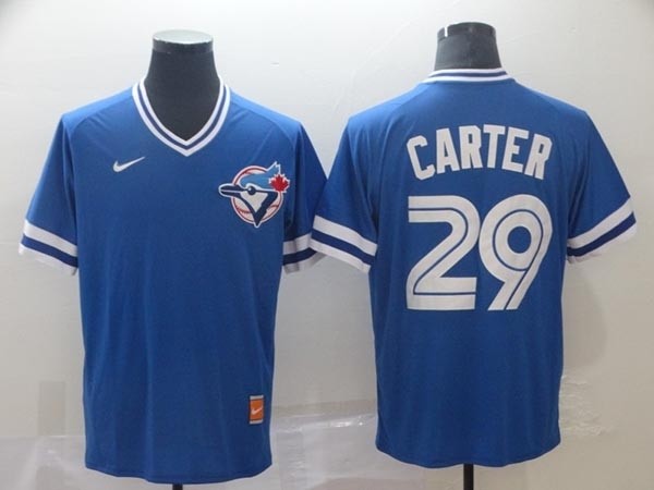 MLB Toronto Blue Jays #29 Joe Carter Blue Nike Throwback Jerseys