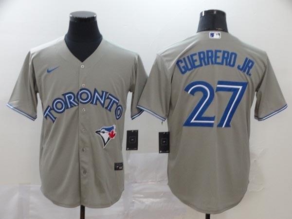 MLB Toronto Blue Jays #27 Vladimir Guerrero Jr. Gray 2020 Nike Cool Base Jersey