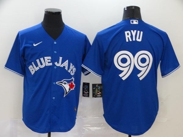 MLB Toronto Blue Jays #99 Hyun Jin Ryu Royal Blue 2020 Nike Cool Base Jersey