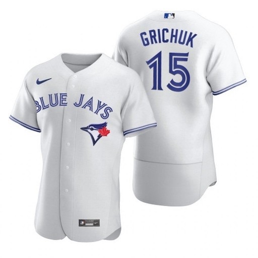 Men's Toronto Blue Jays #15 Randal Grichuk Nike White Home 2020 Authentic Player MLB Jersey