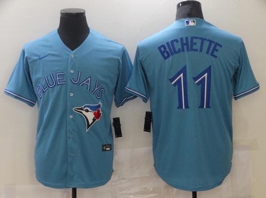 MLB Toronto blue  jays #11 Bo Bichette light blue 2020 nike cool base jersey