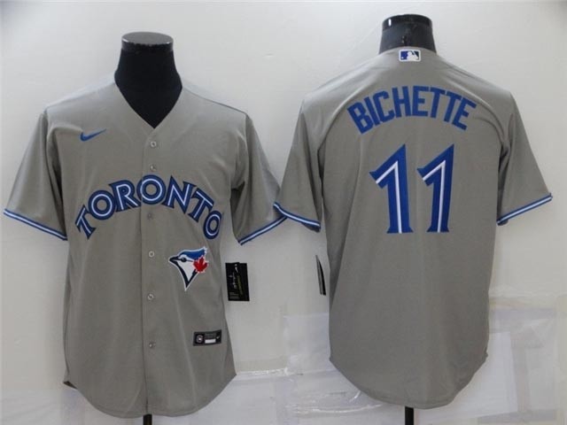 Toronto Blue Jays #11 Bo Bichette Gray Cool Base Jersey