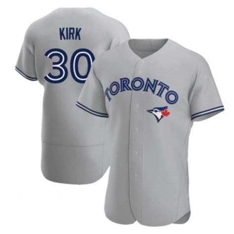 Men's Toronto Blue Jays #30 Alejandro Kirk Grey Stitched MLB Cool Base Nike Jersey