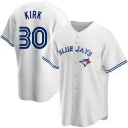 Men's Toronto Blue Jays #30 Alejandro Kirk White Stitched MLB Cool Base Nike Jersey