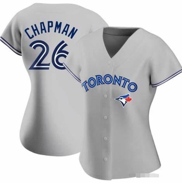 Women Toronto Blue Jays #26 Matt Chapman Grey Cool Base Jersey