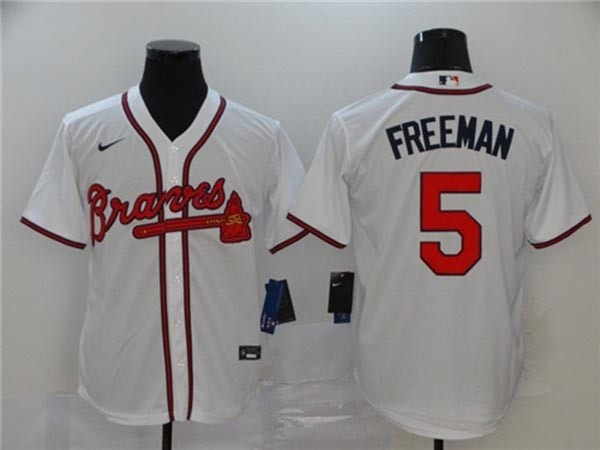 MLB Atlanta Braves #5 Freddie Freeman White 2020 Nike Cool Base Jersey