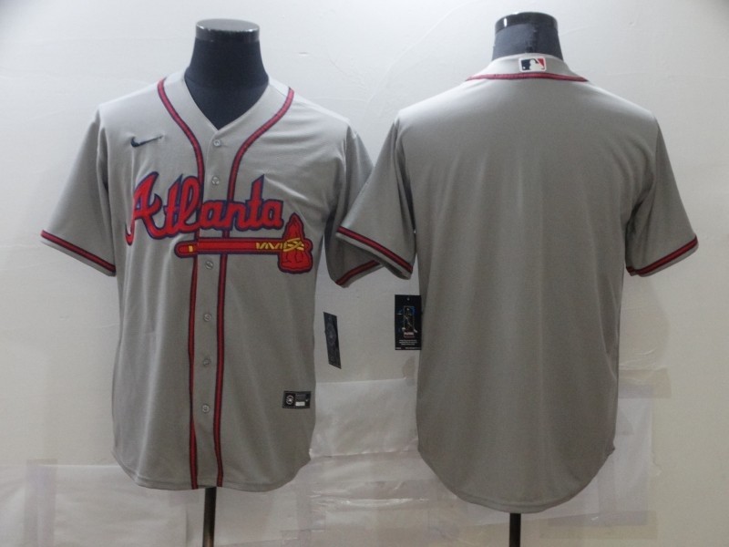 Nike Men's Atlanta Braves grey Blank Coolbase Jersey