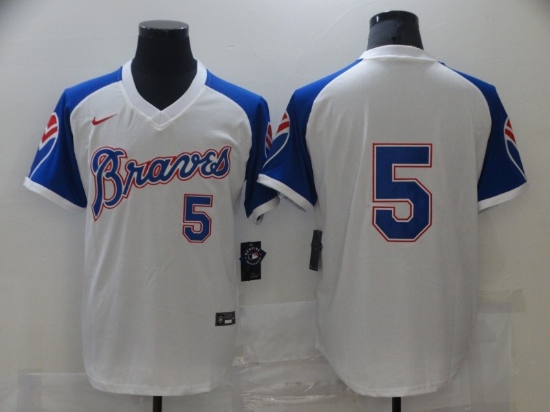 Atlanta Braves #5 Freddie Freeman White Nike Turn Back The Clock Jersey