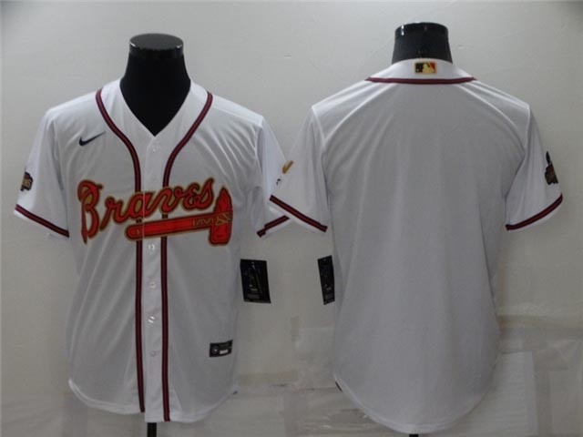 Atlanta Braves White 2022 Gold Program Cool Base Team Jersey