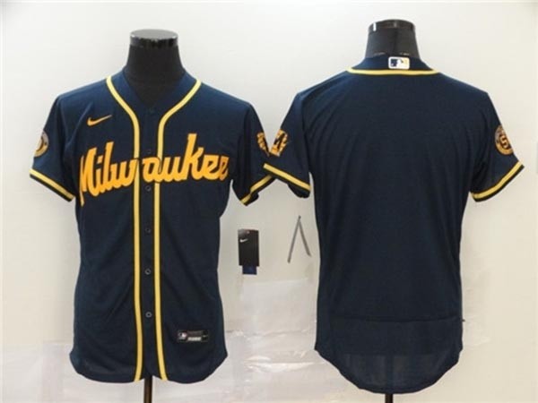 MLB Milwaukee Brewers Blank Navy 2020 Nike Flexbase Jersey